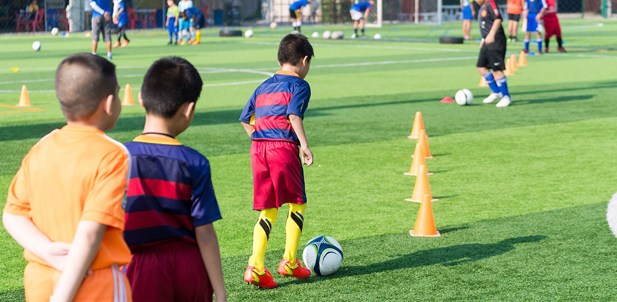 Youth Soccer Players at Tryouts Youth Soccer Players at Tryouts