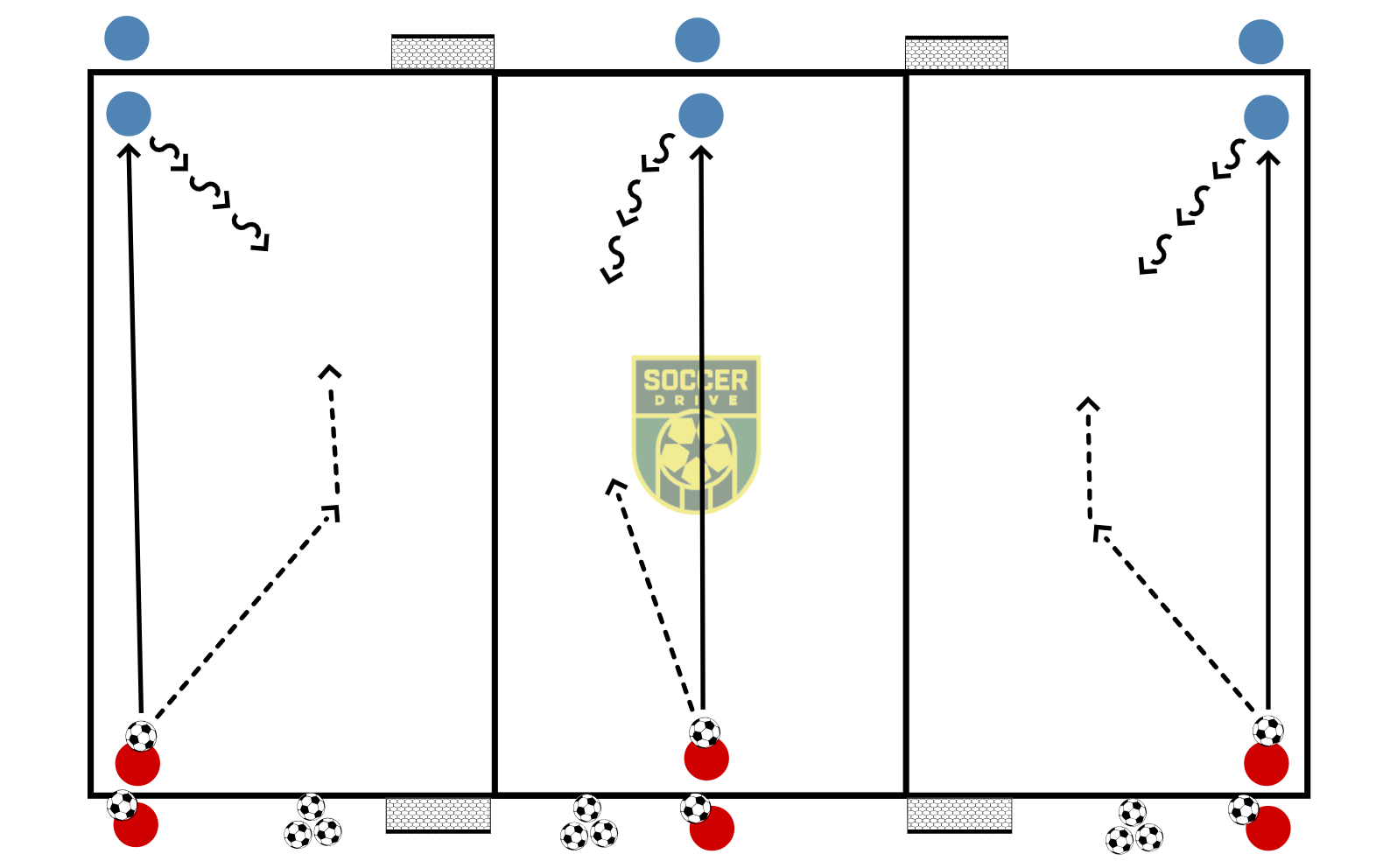 1v1, Straight and Angled          