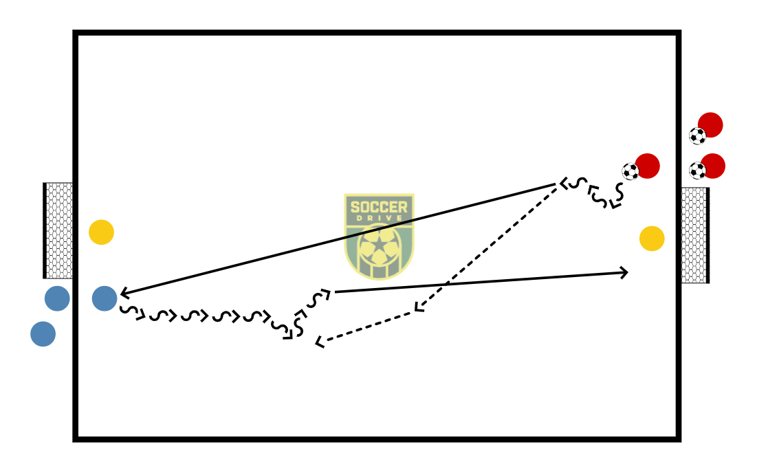 1v1, Large Goals          