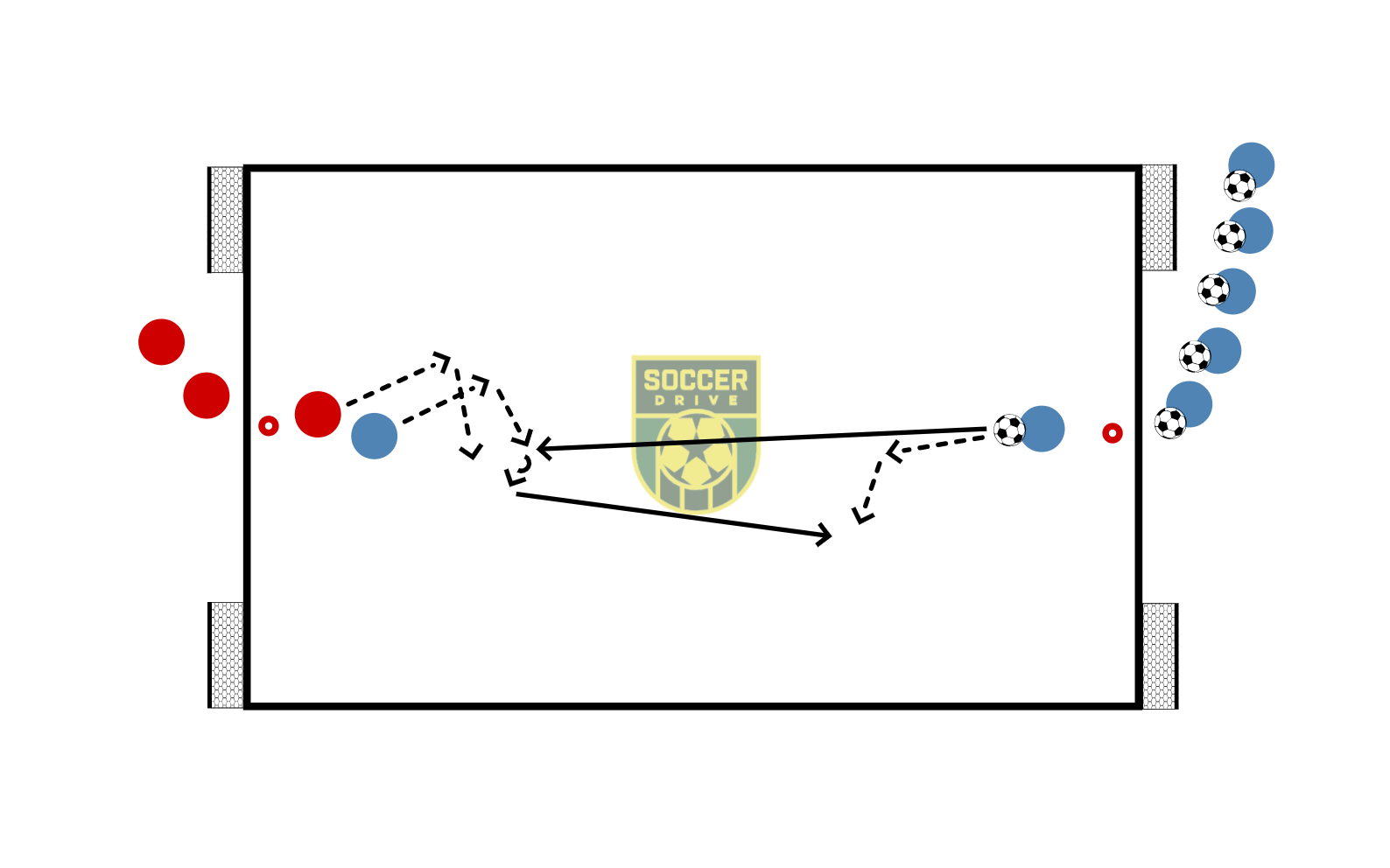 2v1, Deep Ball          