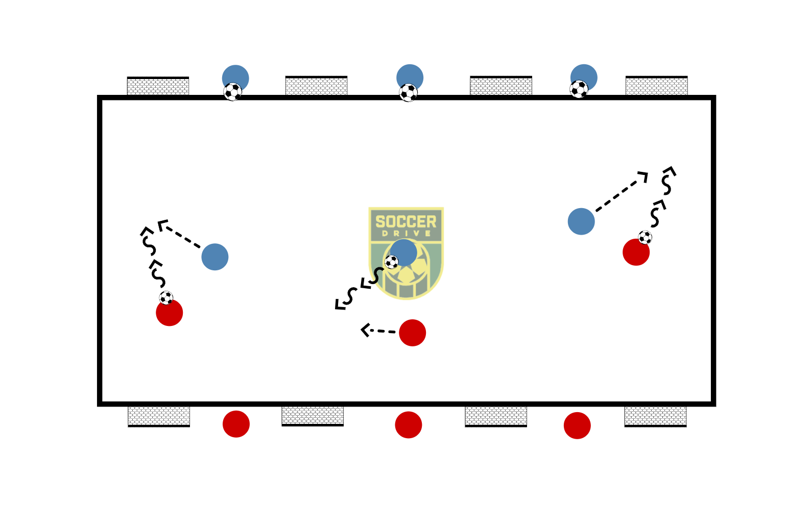 1v1, Eight Small Goals          